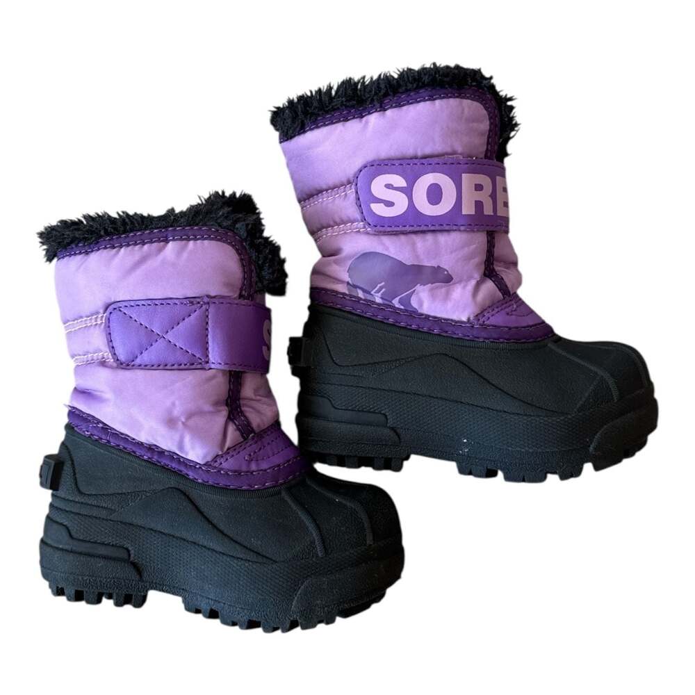 Sorel Toddler Snow Commander Insulated Waterproof Winter Boots Purple Gumdrop